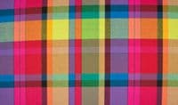 Cotton 100% Poplin Fabric Material Tartan Madras Check Rainbow 005